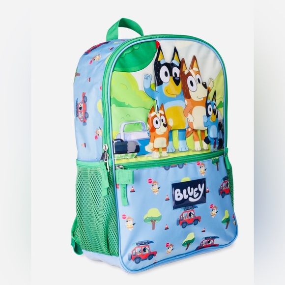 Bluey 17” Backpack w/ Lunch Bag 2-Piece Set Family Trip Theme NWT - Picture 6 of 16